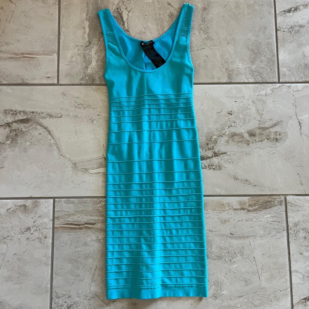 Bebe electric blue bodycon dress